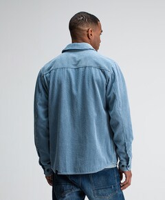 Heren overshirt blauw