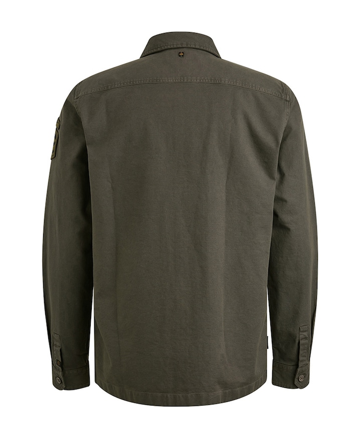 Heren overhemd lange mouw grijs