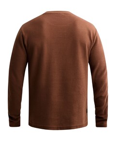 Heren longsleeve bruin