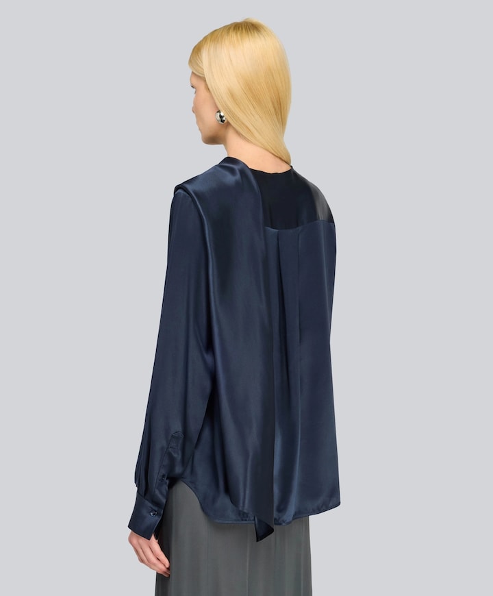 Dames blouse blauw
