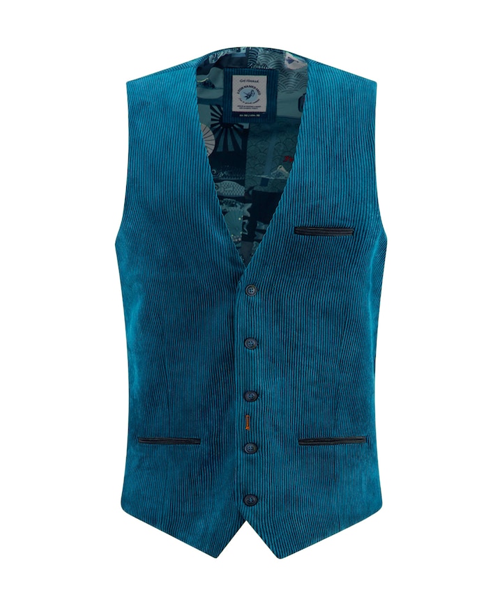 Heren gilet blauw