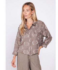 Dames blouse bruin