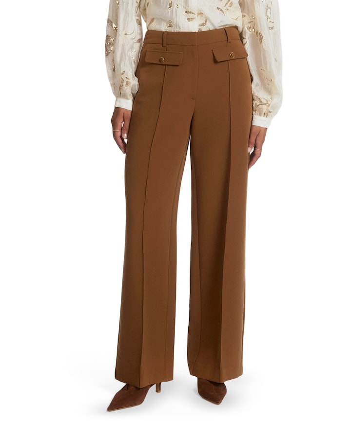LUMIERE POCKETS RPES 345 dames broek bruin