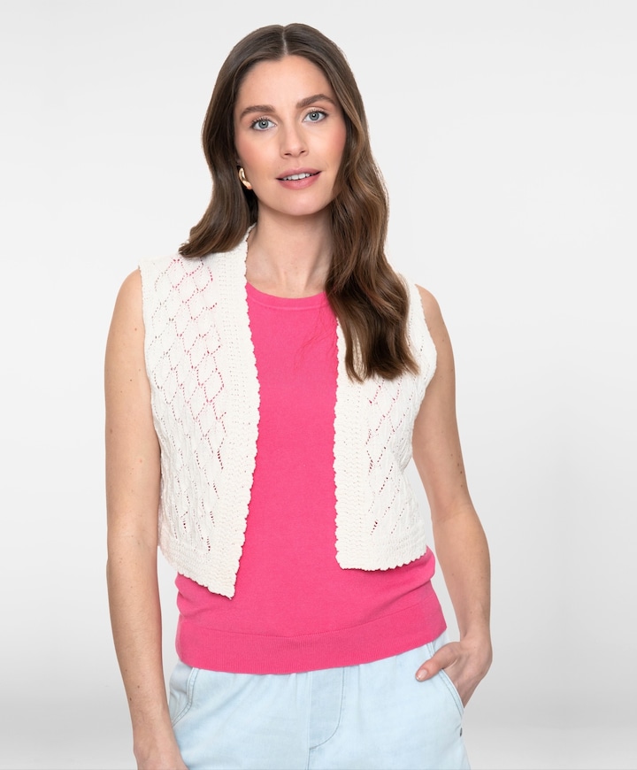Dames gilet ecru