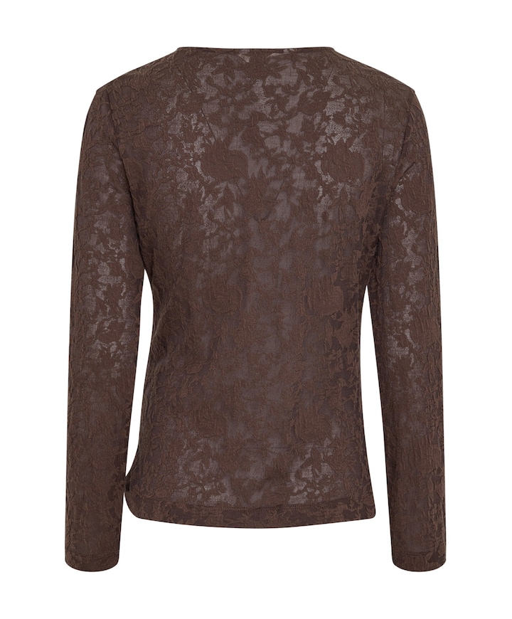 Dames longsleeve bruin