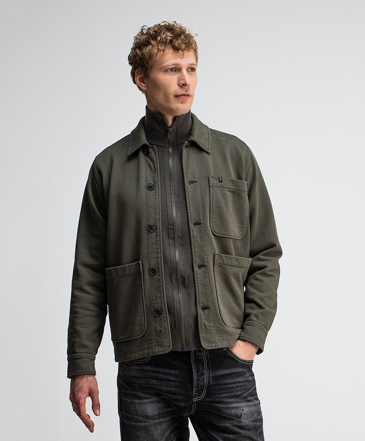 Heren overshirt groen
