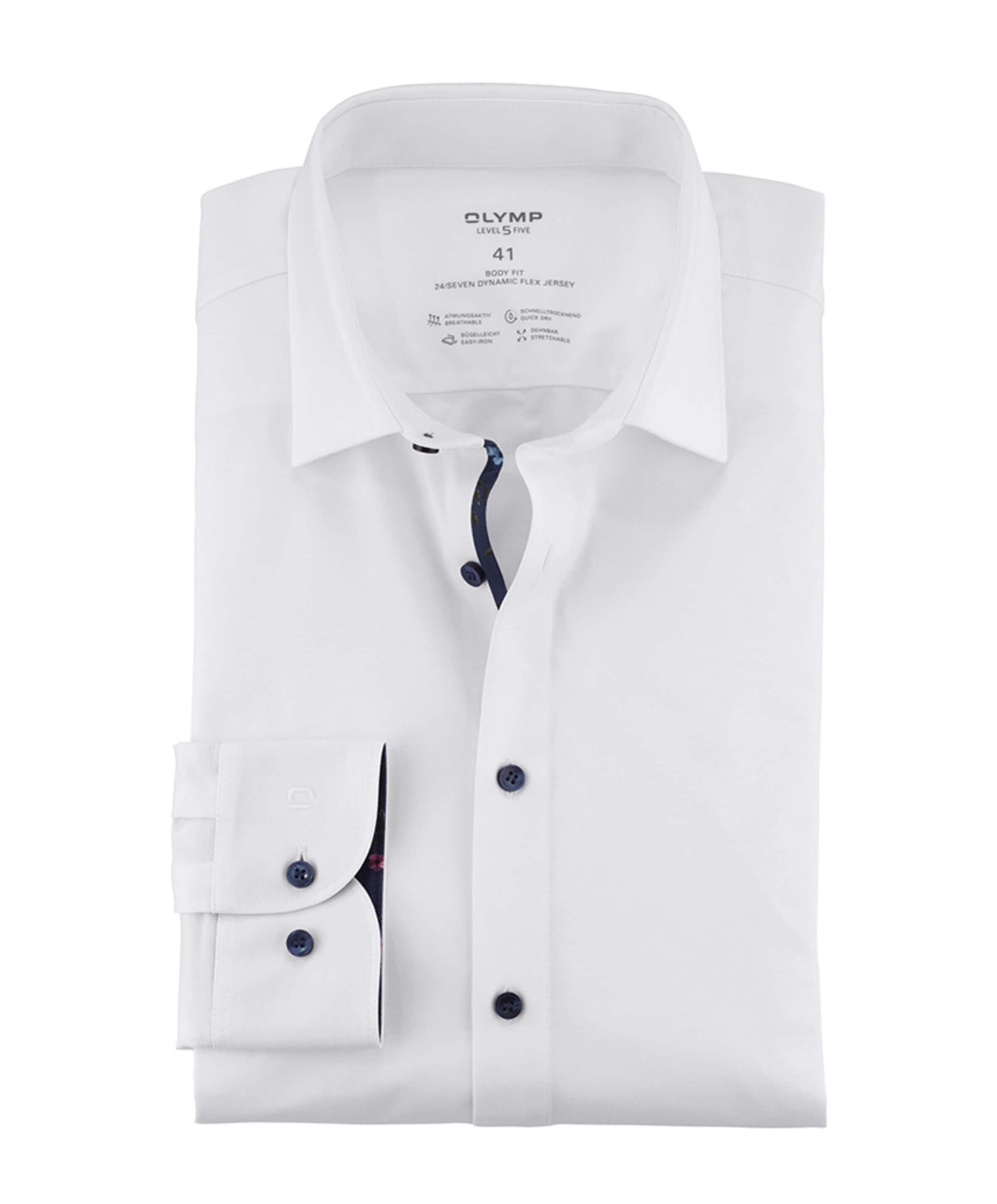 Heren overhemd lange mouw wit