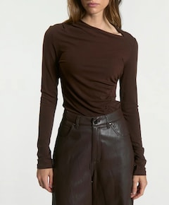 Dames longsleeve bruin