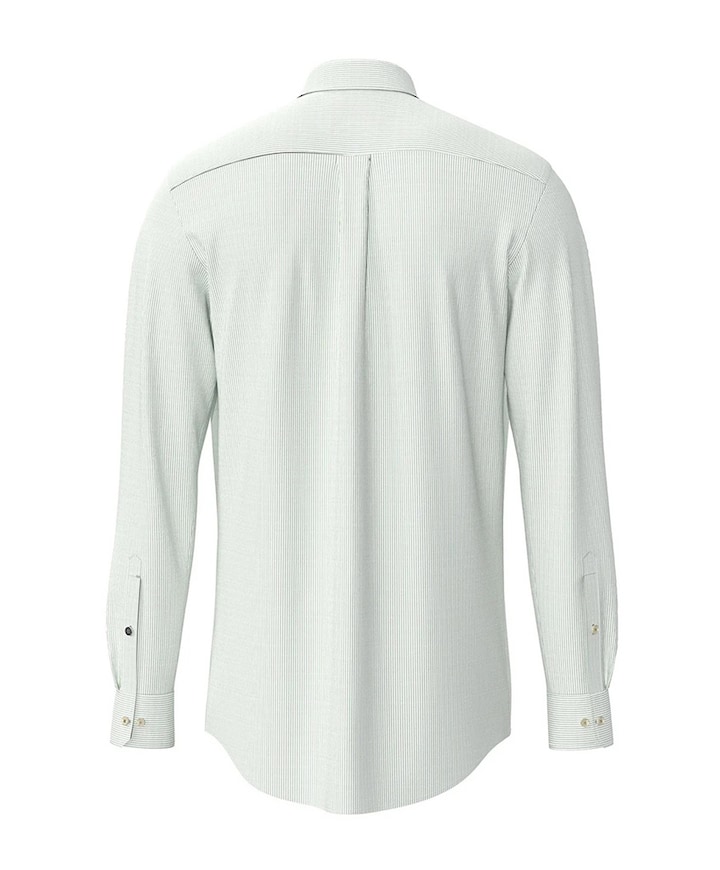 Heren overhemd lange mouw groen
