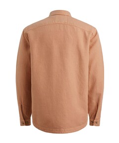 Heren overhemd lange mouw oranje