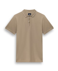 Heren polo beige