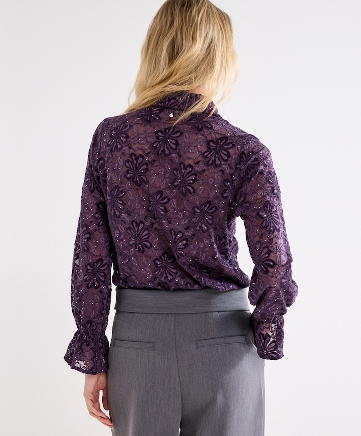 Dames blouse paars