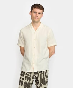 Heren overhemd korte mouw ecru