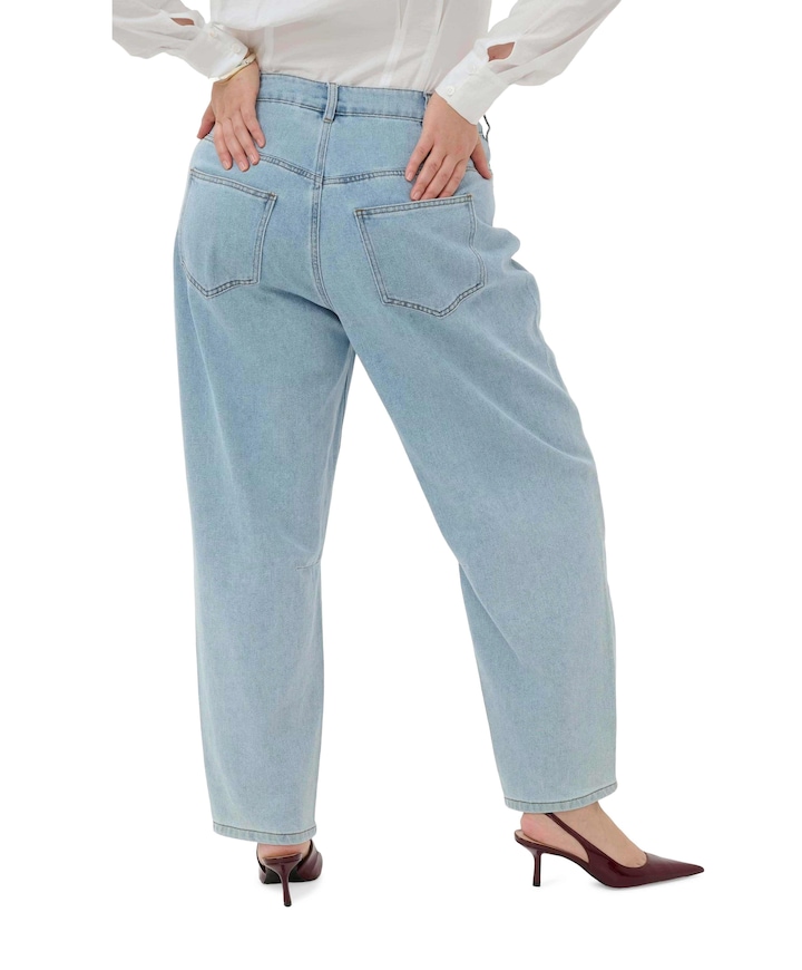 KCninna Cropped Barrel dames jeans blauw