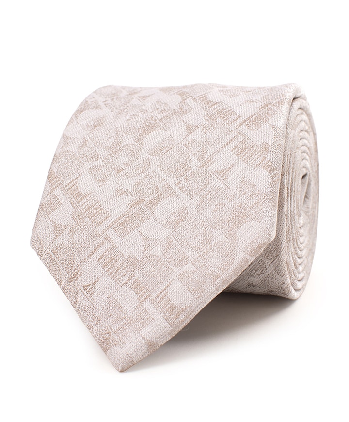 Heren stropdas beige