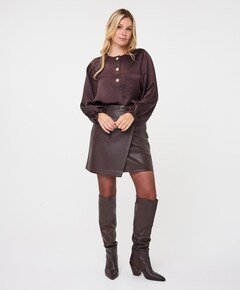 Dames blouse bruin