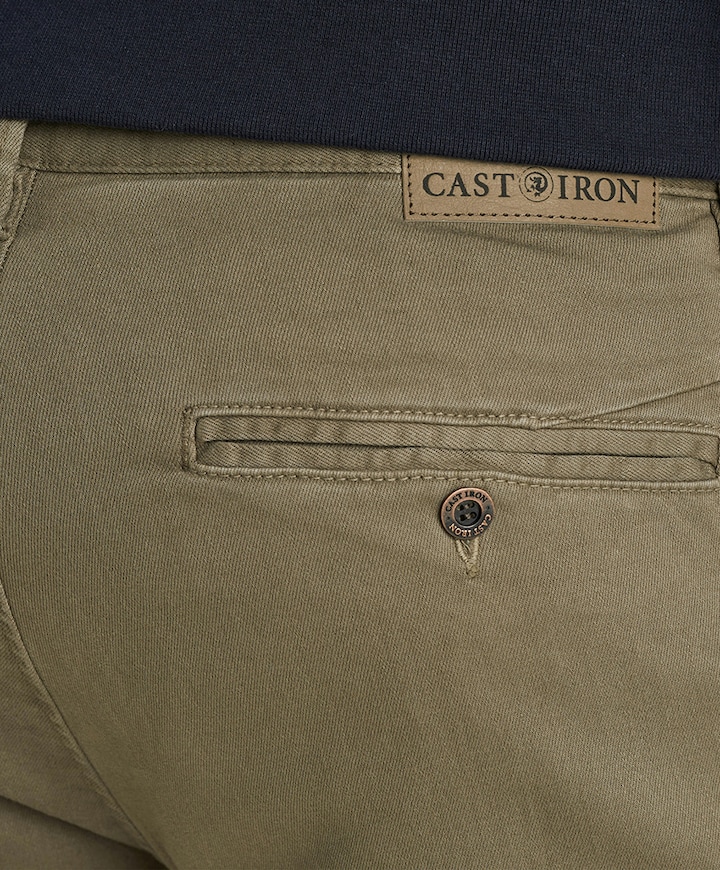 CHINO SLUB STRETCH heren broek groen