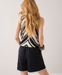 Cotton dames korte broek zwart