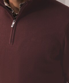 Trui met rits bordeaux