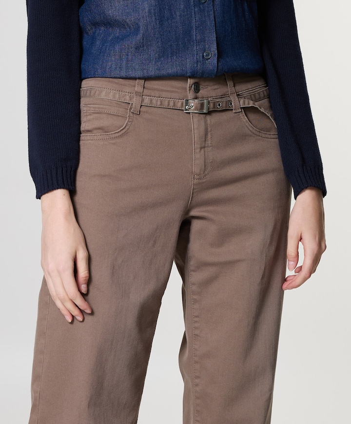 LIZ BELT dames jeans bruin