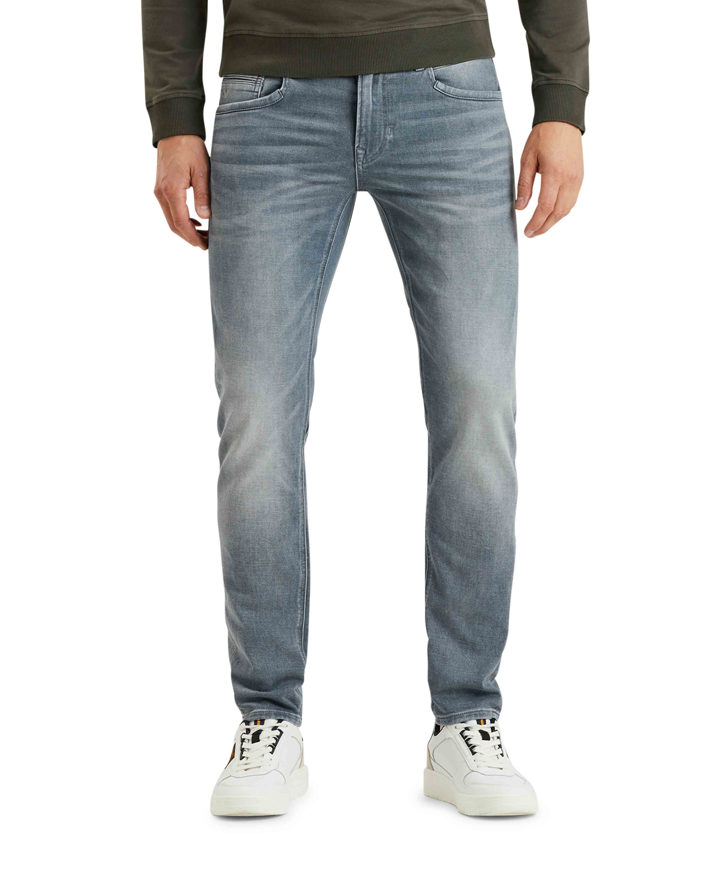 TAILWHEEL LIGHT GREY MID heren jeans grijs