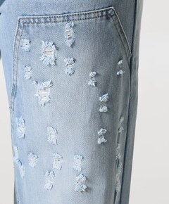 Bleach Distressed Patch Tall jeans blauw