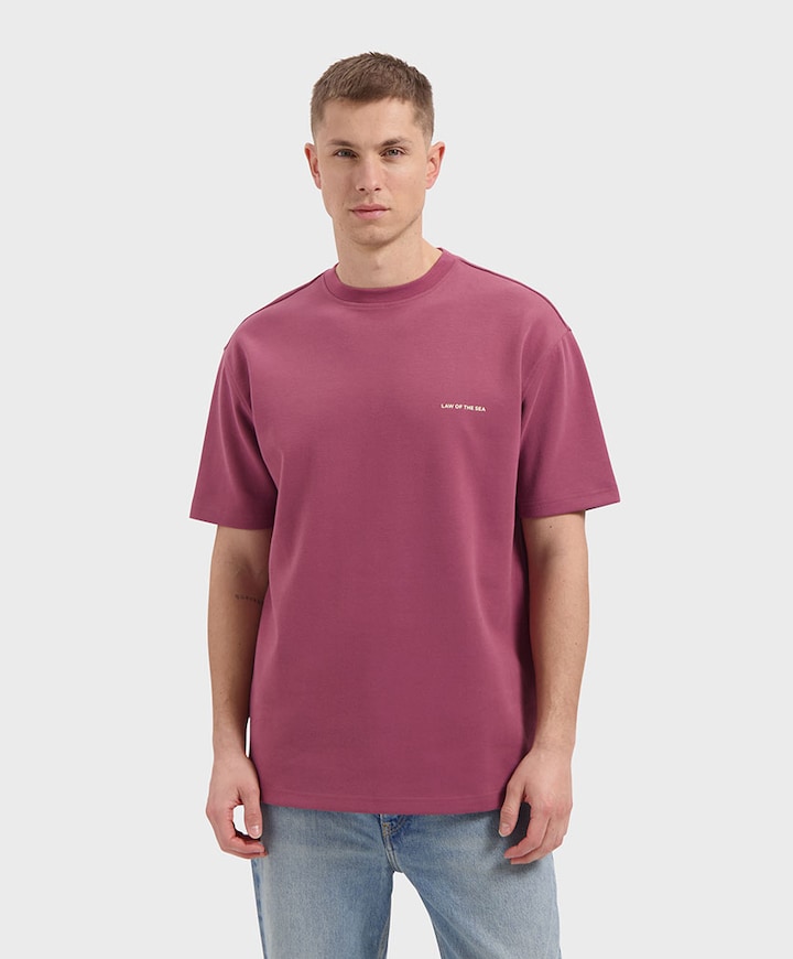 Heren t-shirt bordeaux