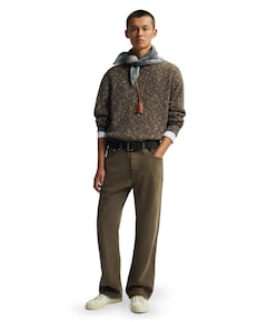 Washed Twill Regular Pant heren pantalon bruin