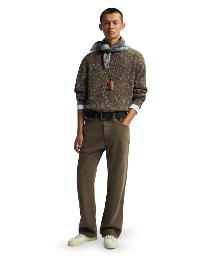 Washed Twill Regular Pant heren pantalon bruin