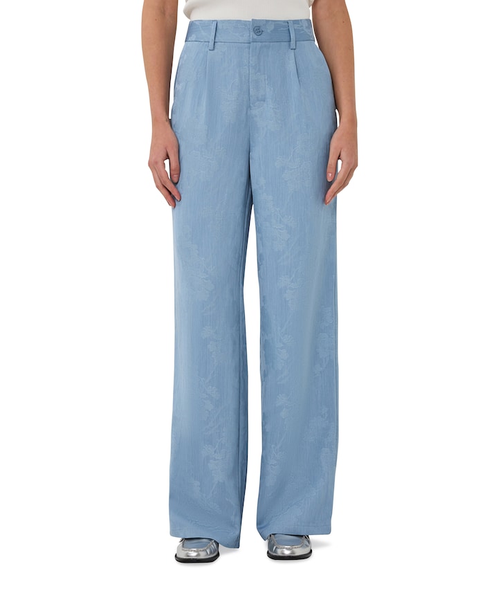 Daisy jacquard dames broek blauw