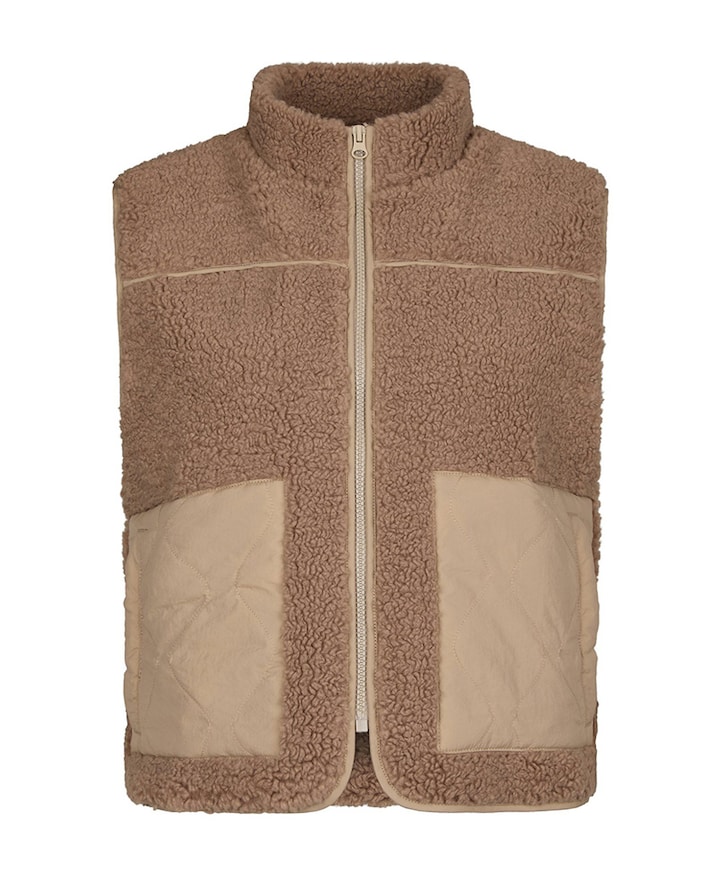 Dames gilet bruin