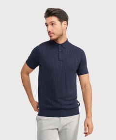 Heren polo blauw