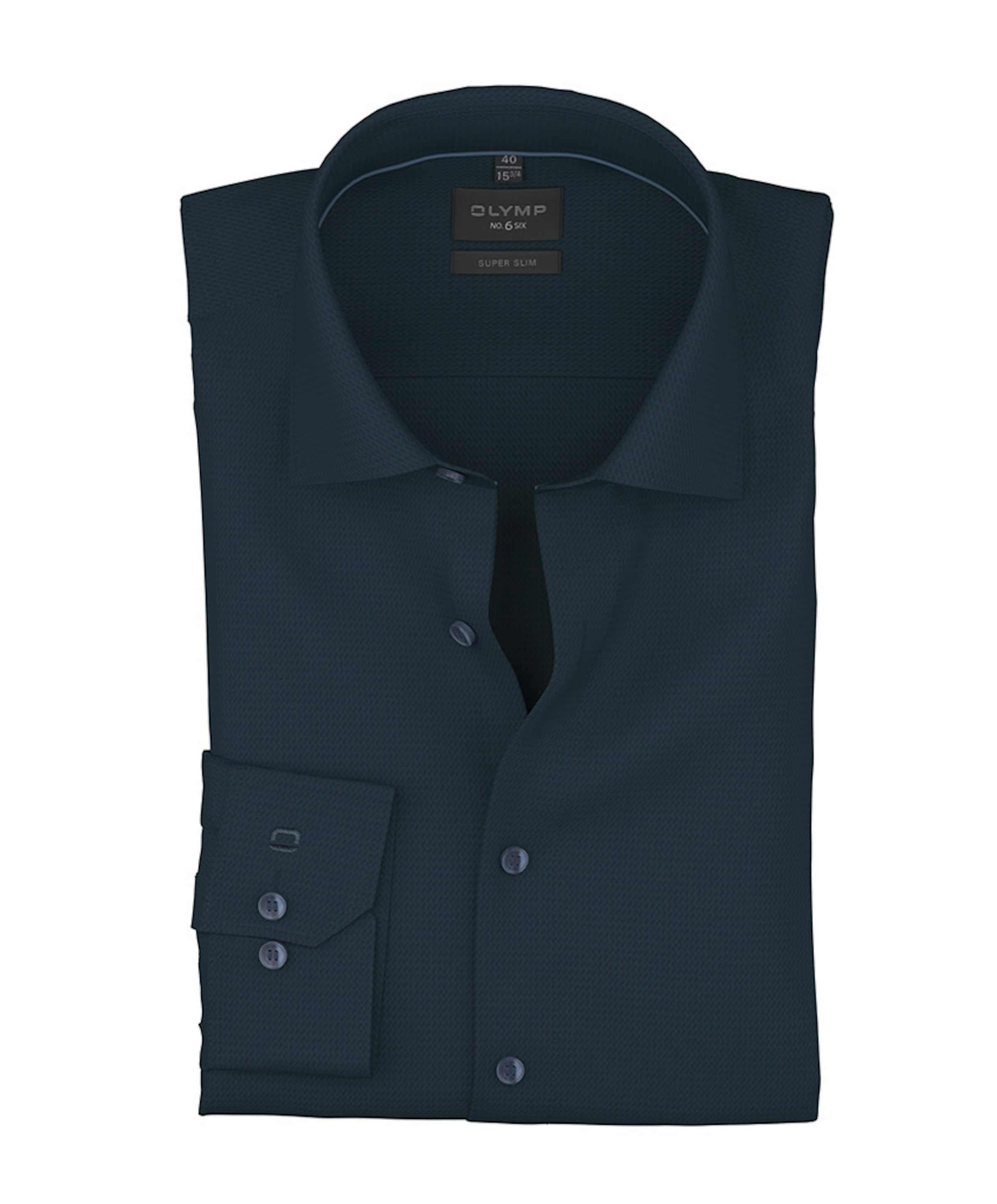 Heren overhemd extra lange mouw blauw