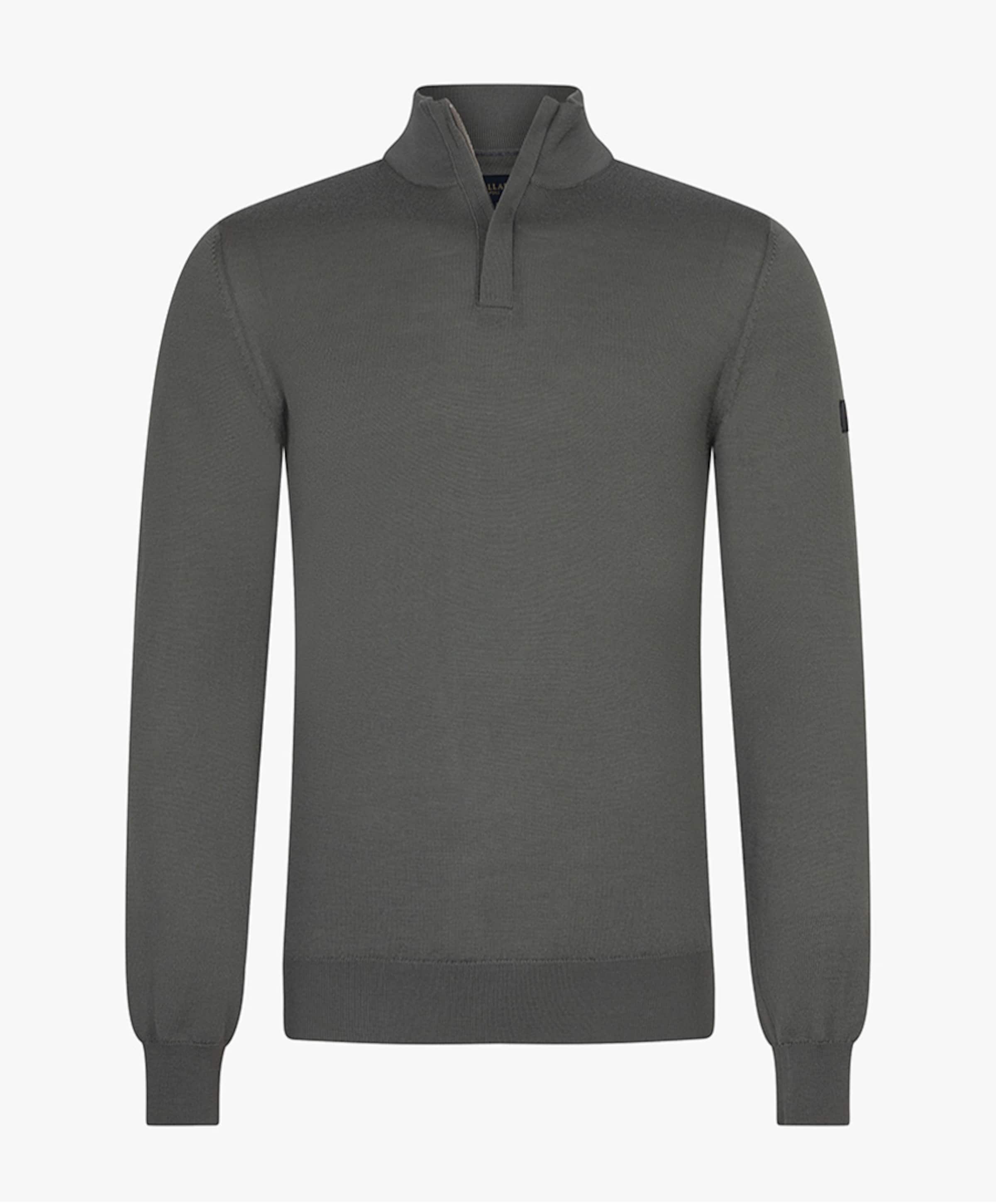 Heren trui met rits groen