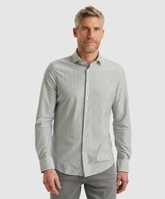 Heren overhemd lange mouw grijs