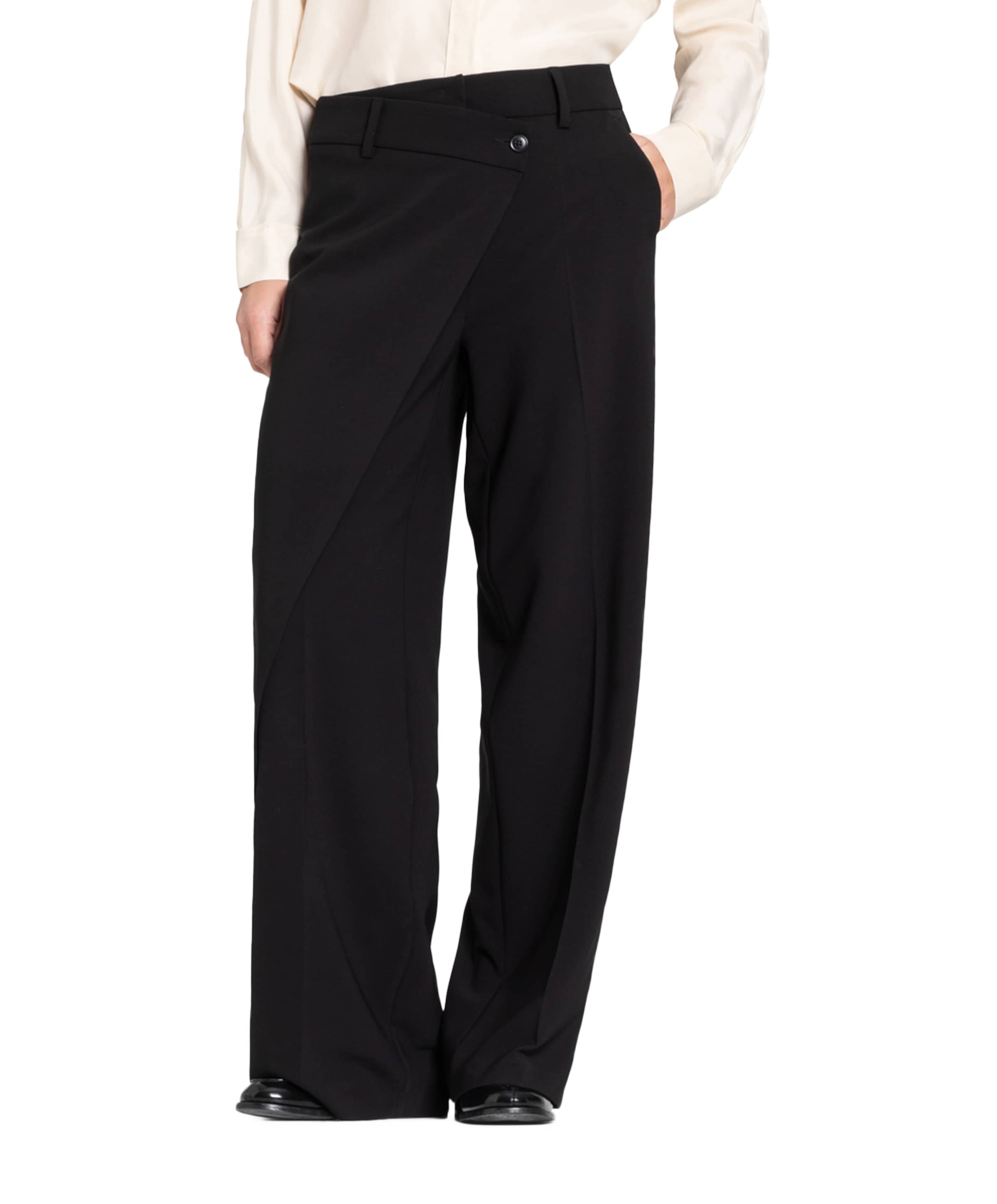Anais wrap front dames broek zwart