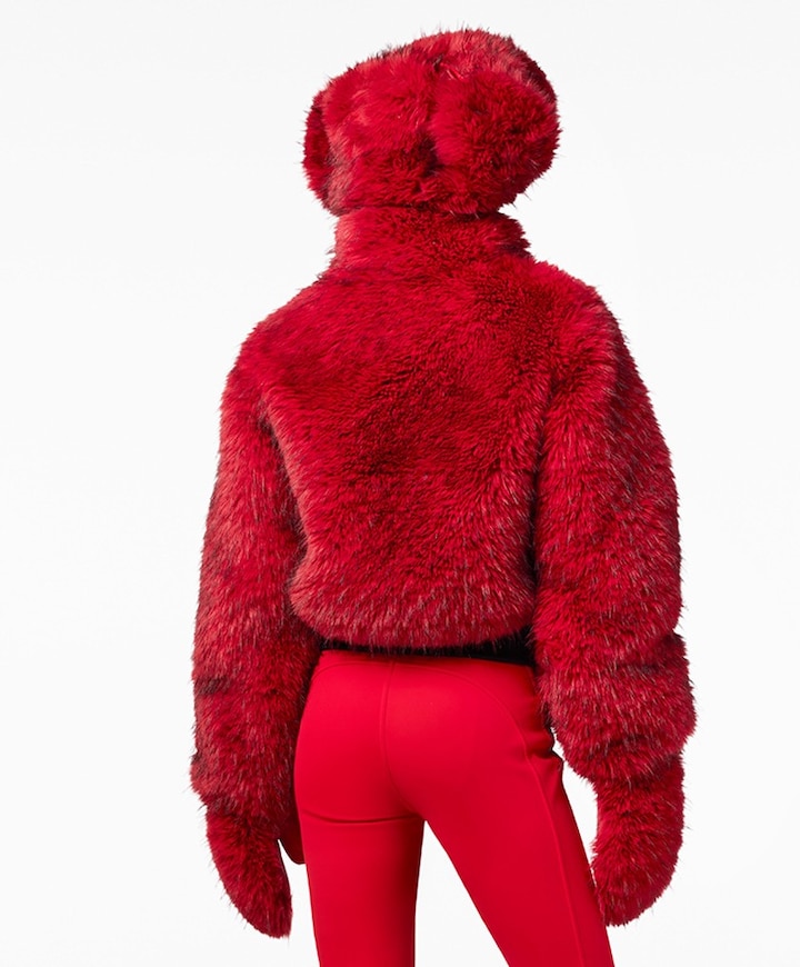 Dames ski-jas rood