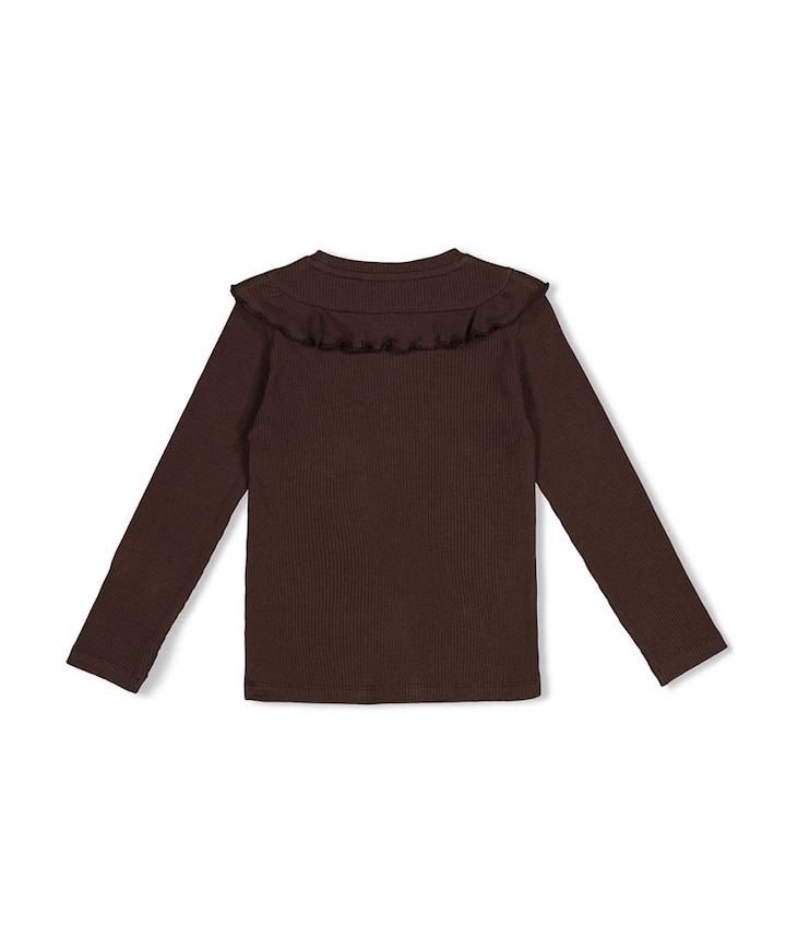 Meisjes longsleeve bruin