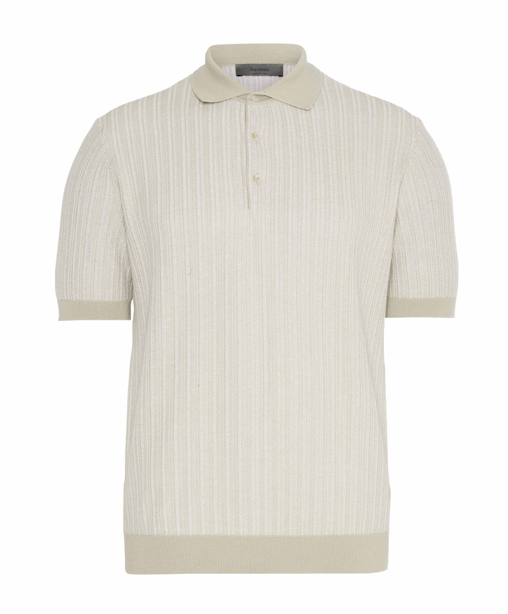 Heren polo beige