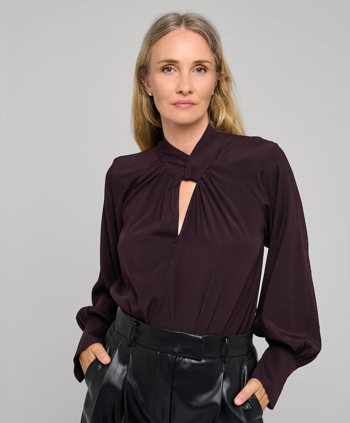 Dames blouse bordeaux