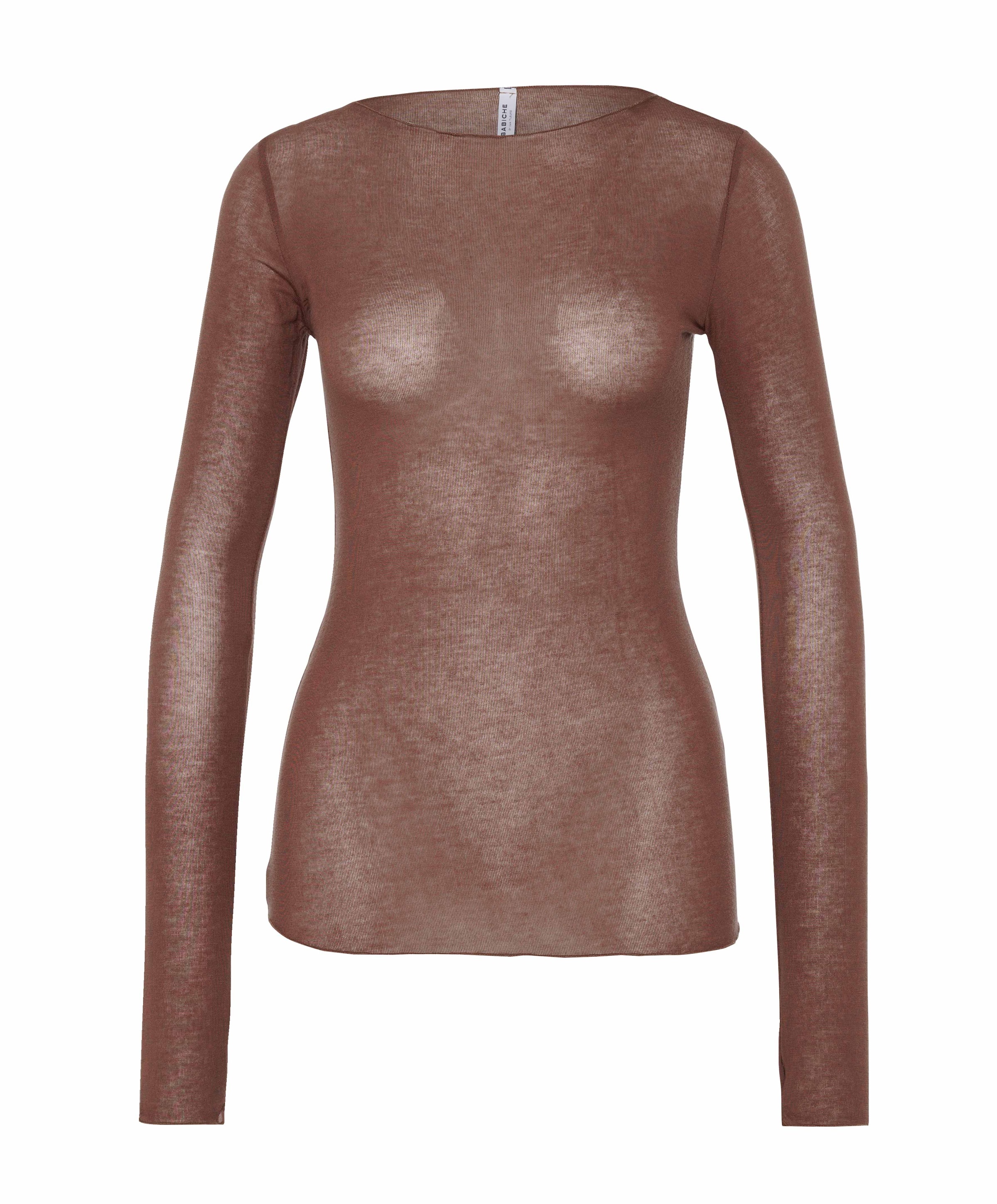 Dames longsleeve bruin