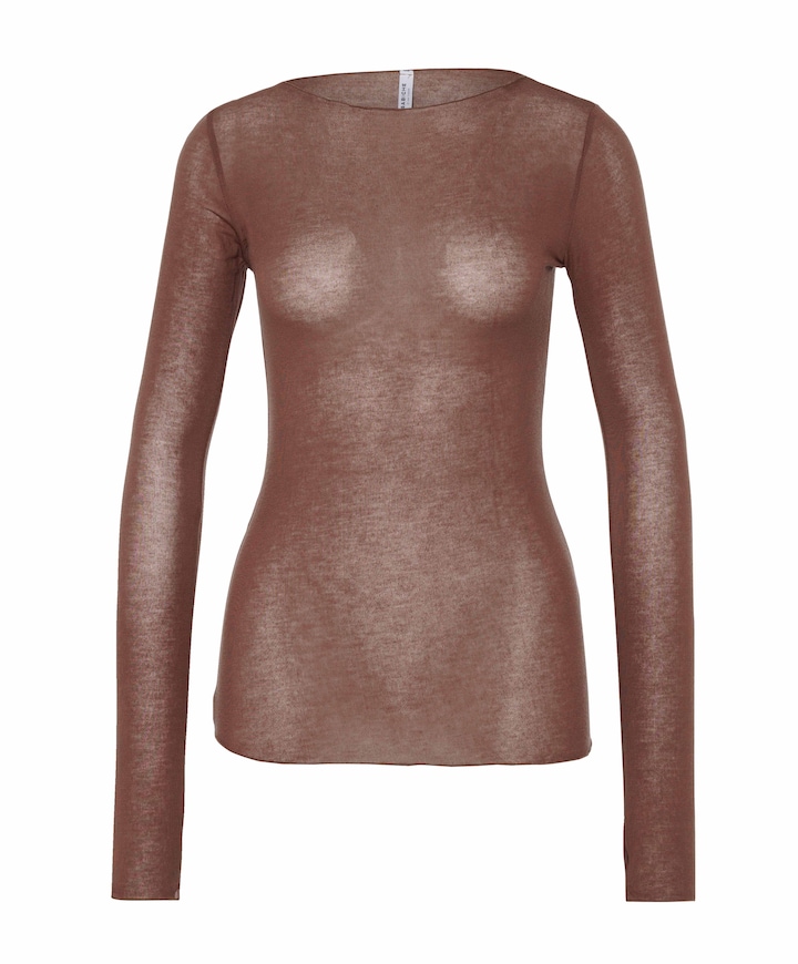 Dames longsleeve bruin