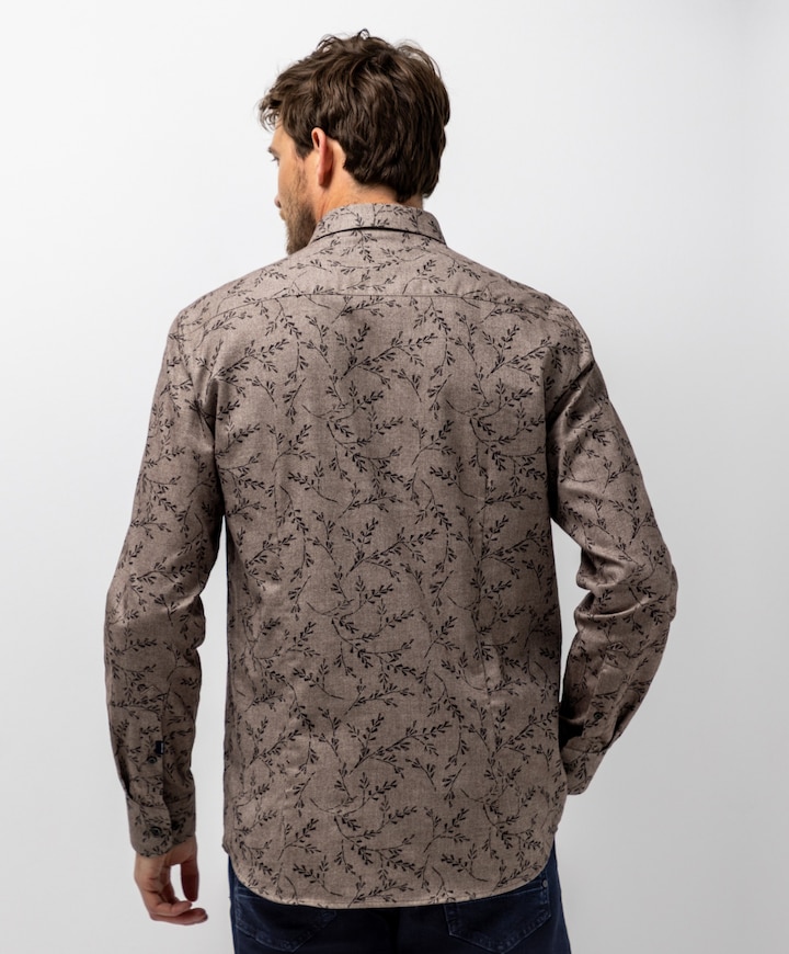 Heren overshirt bruin