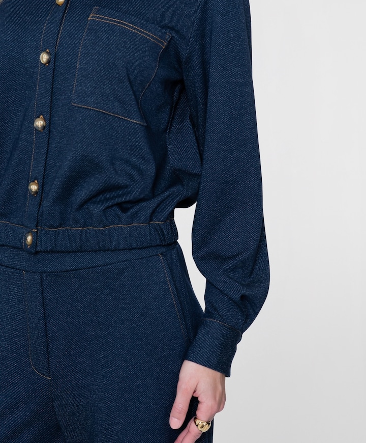 Dames blouse blauw
