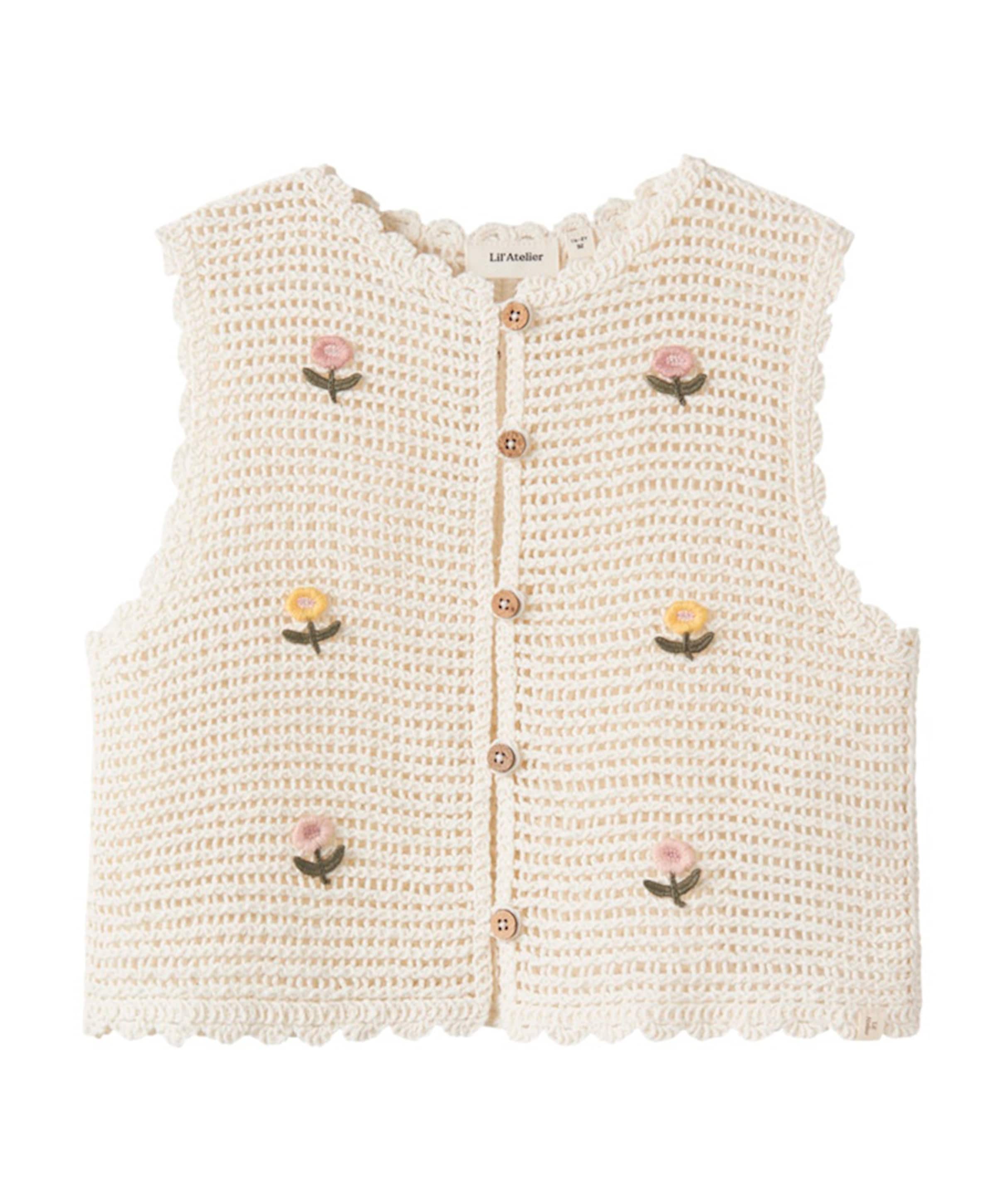 Meisjes gilet ecru