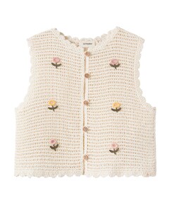 Meisjes gilet ecru