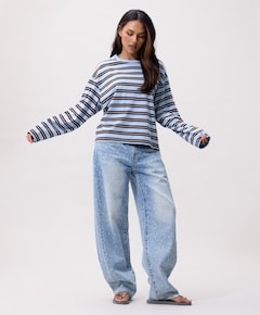 Dames longsleeve blauw
