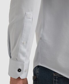 Heren overhemd lange mouw blauw