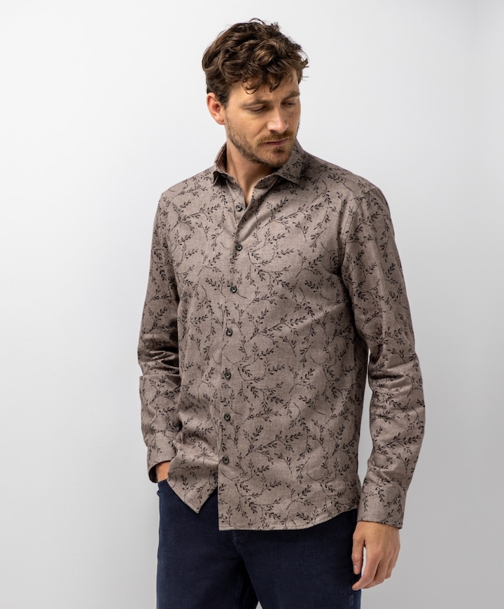 Heren overshirt bruin