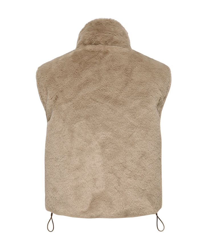 Dames gilet beige